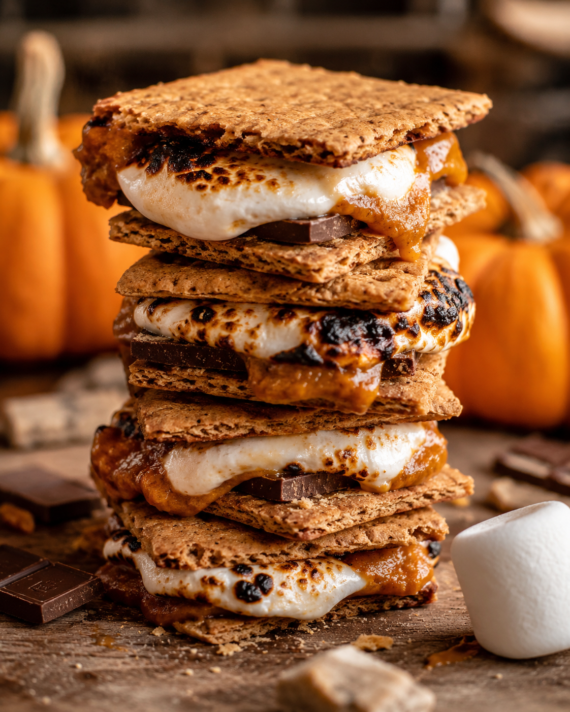 Pumpkin Pie S’mores Soy Candle 2 Wick