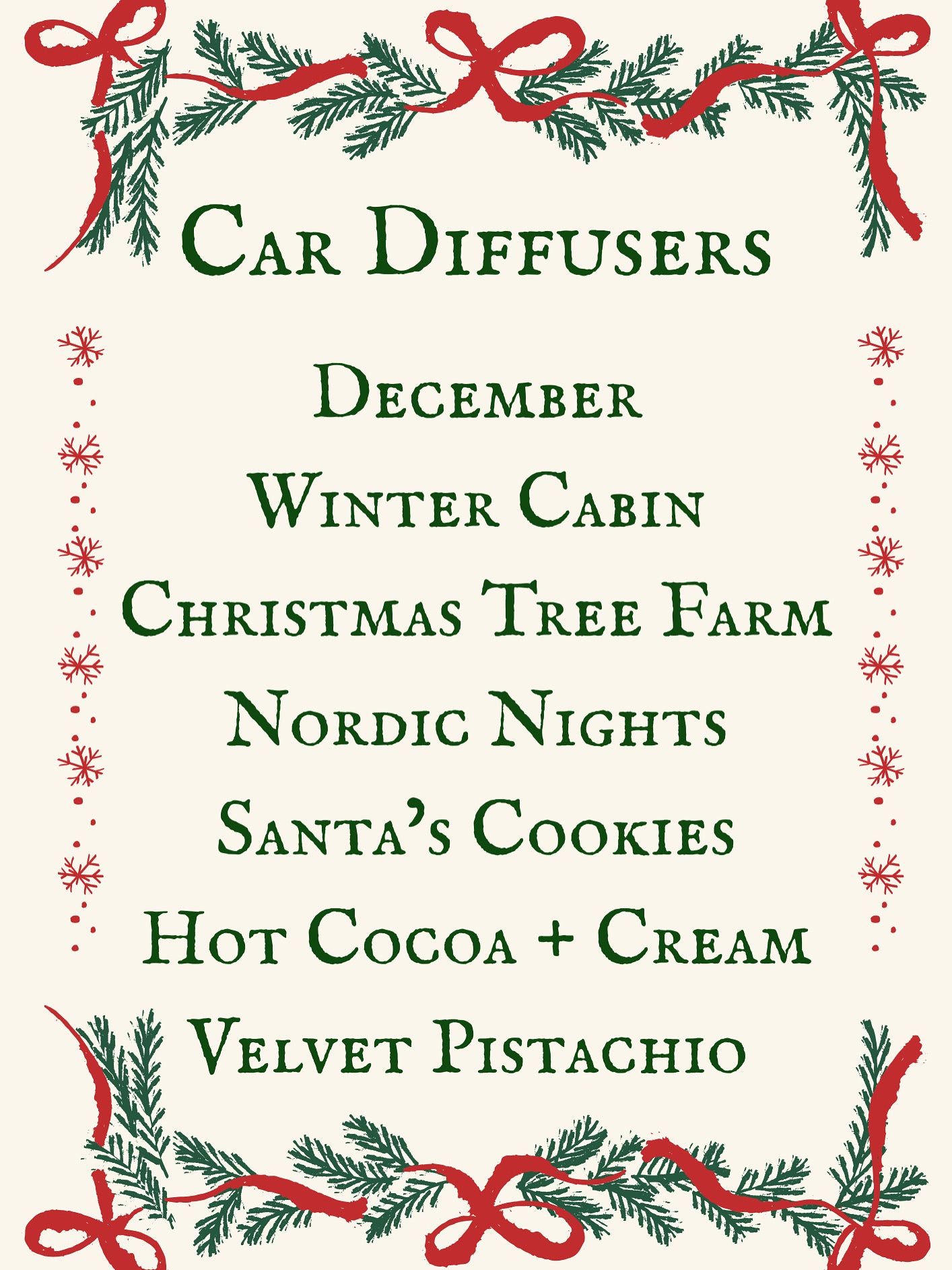 Holiday Car Diffusers