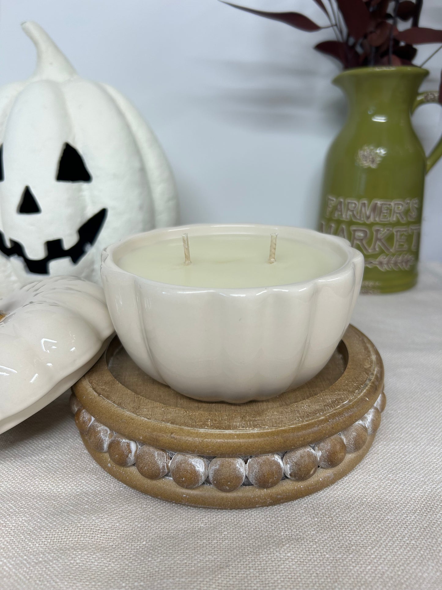 2-Wick Heirloom Pumpkin Soy Candle | White
