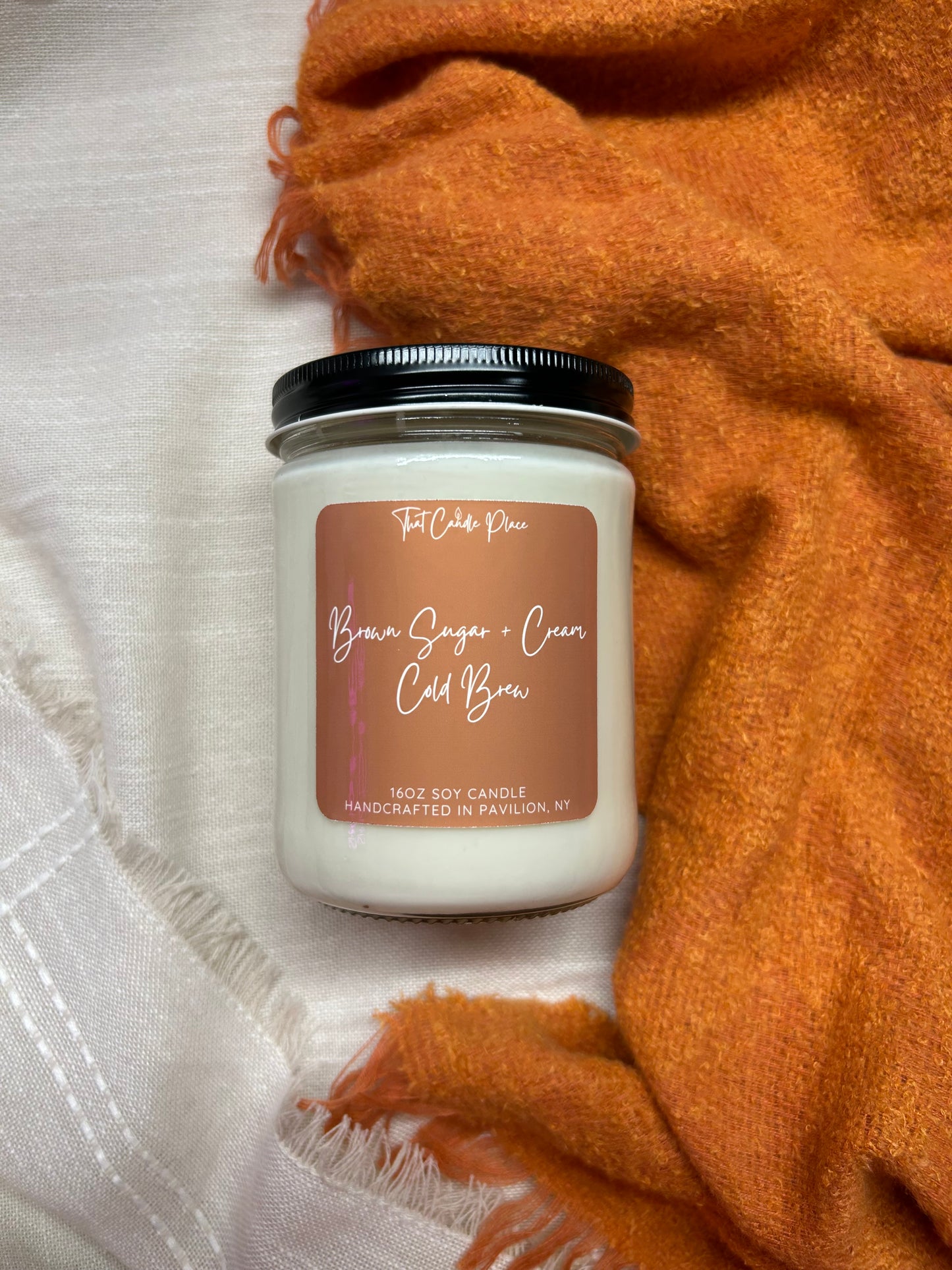 16oz Brown Sugar + Cream Cold Brew Soy Candle