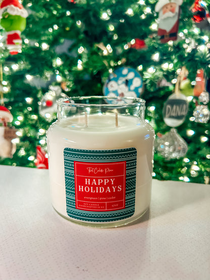 2-Wick Happy Holidays Soy Candle