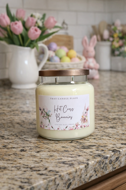 Hot Cross Bunnies Soy Candle 2-Wick