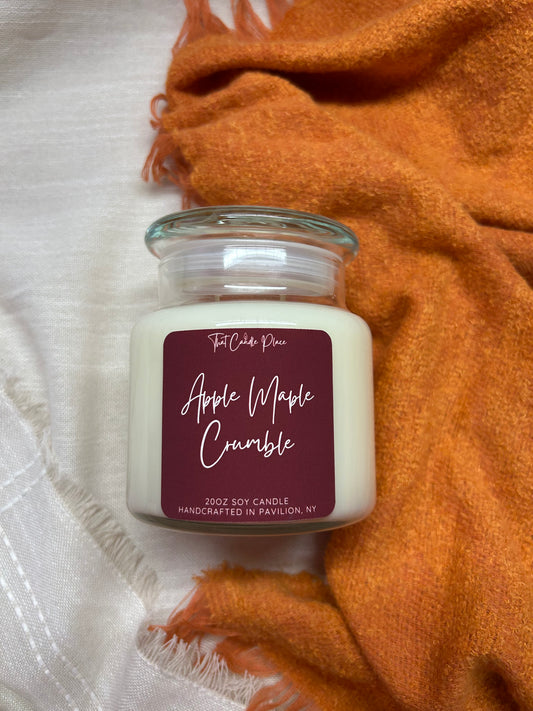 20oz Apple Maple Crumble Soy Candle