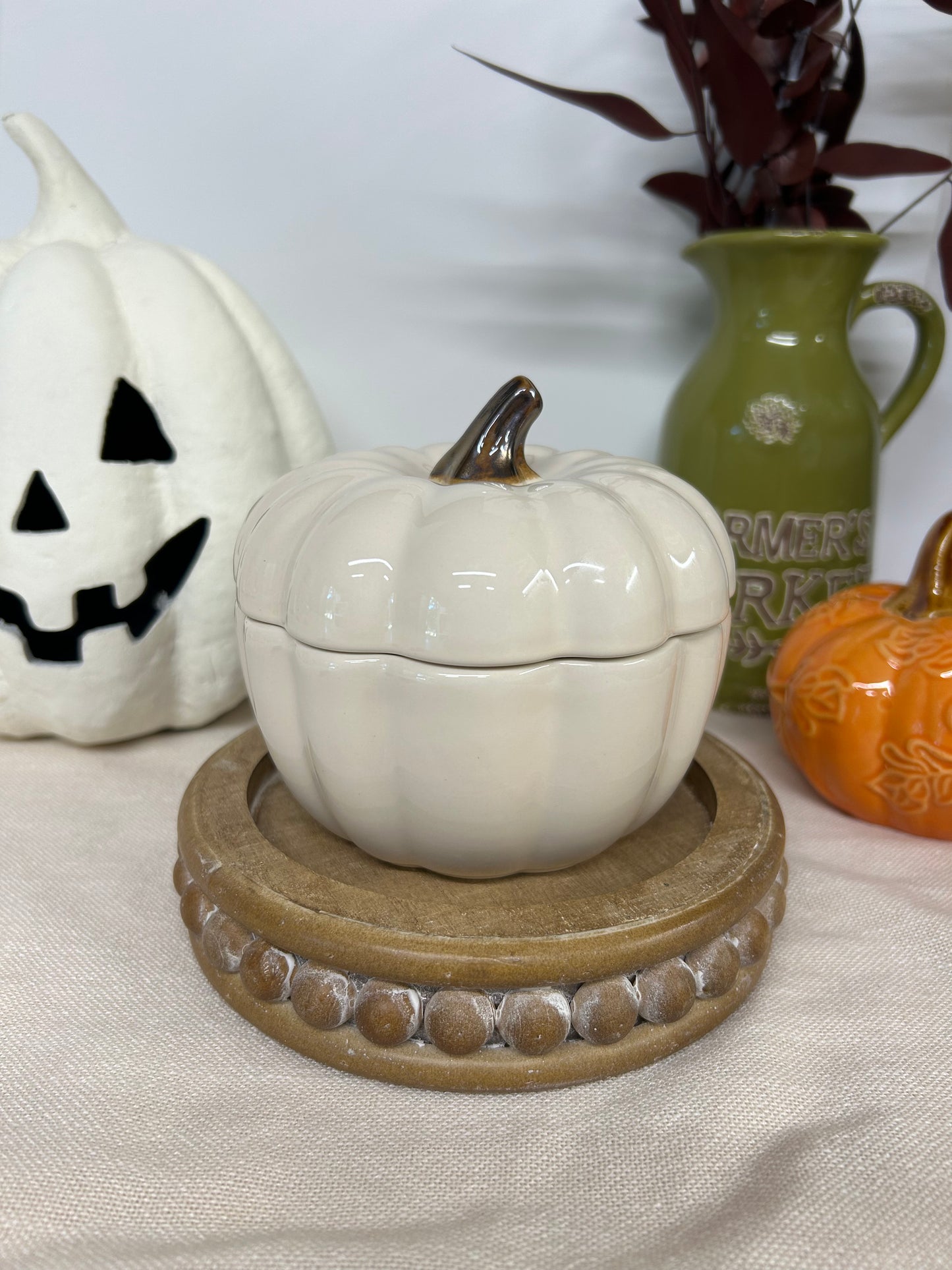 2-Wick Heirloom Pumpkin Soy Candle | White