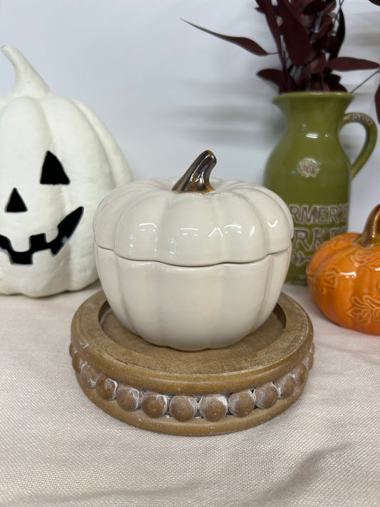 2-Wick Heirloom Pumpkin Soy Candle | White