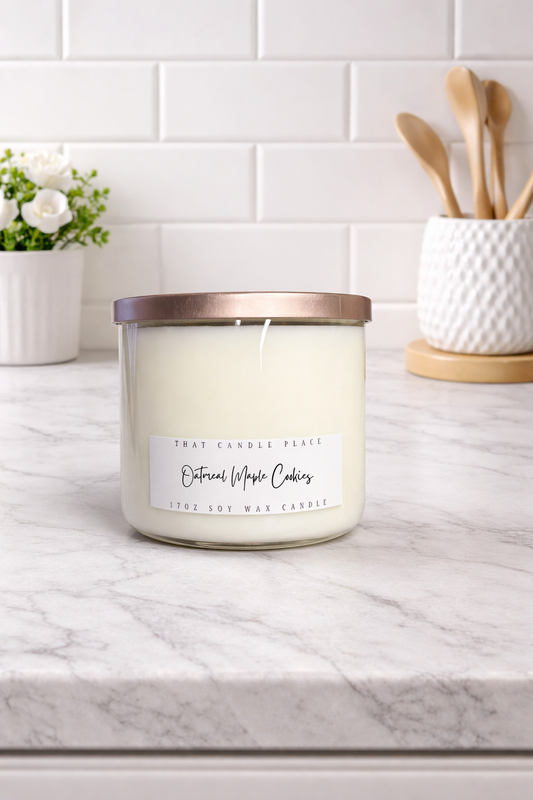 Oatmeal Maple Cookies Soy Candles 3 Wick