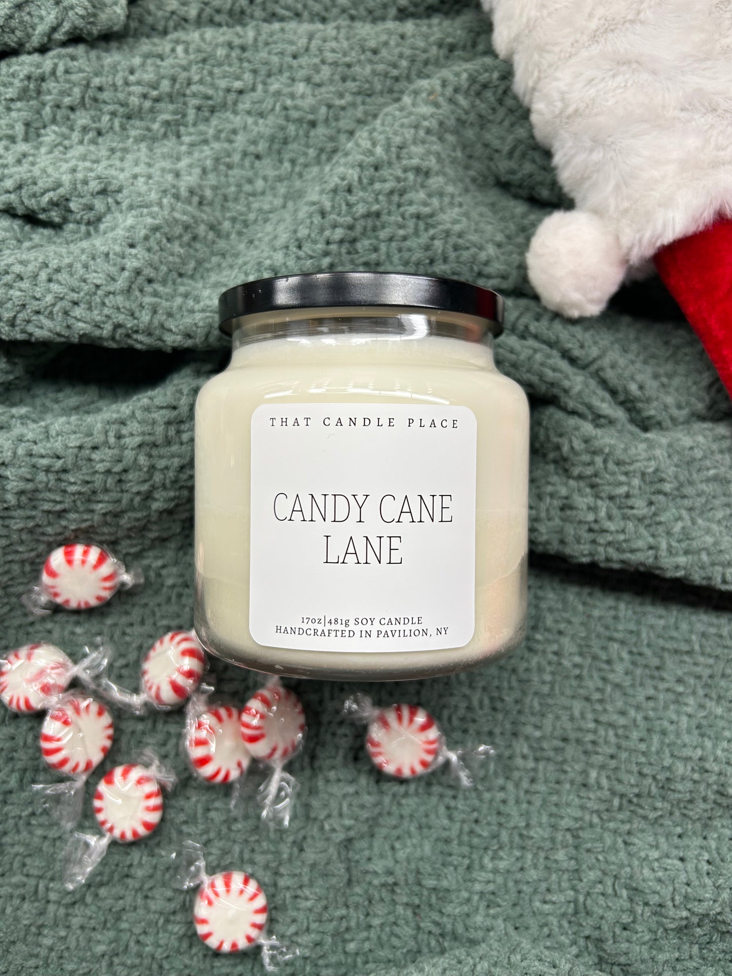 2-Wick Candy Cane Lane Soy Candle