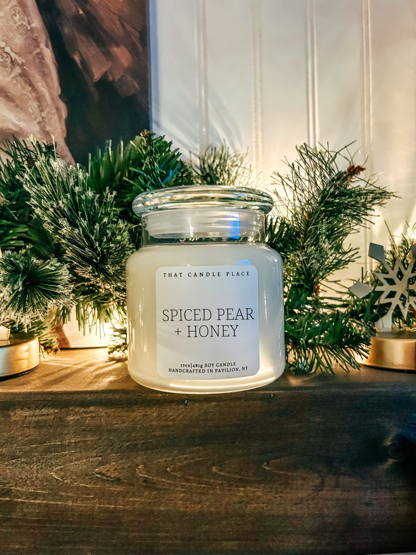 Spiced Pear + Honey Soy Wax Candle