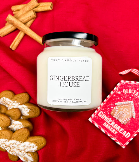 2-Wick Gingerbread House Soy Candle