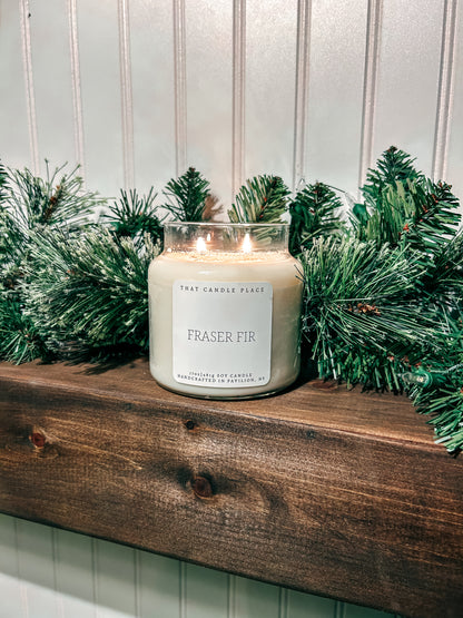 2-Wick Fraser Fir Soy Candle