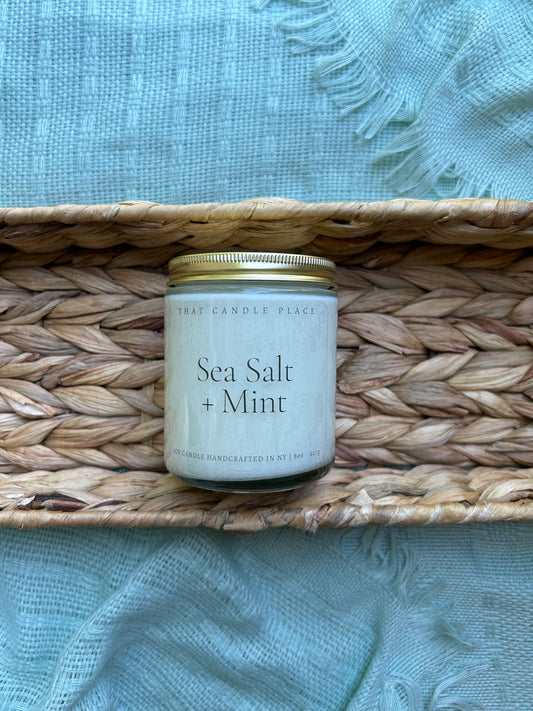 8oz Sea Salt + Mint Soy Candle