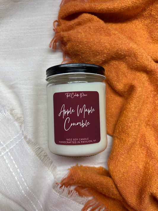 16oz Apple Maple Crumble Soy Candle