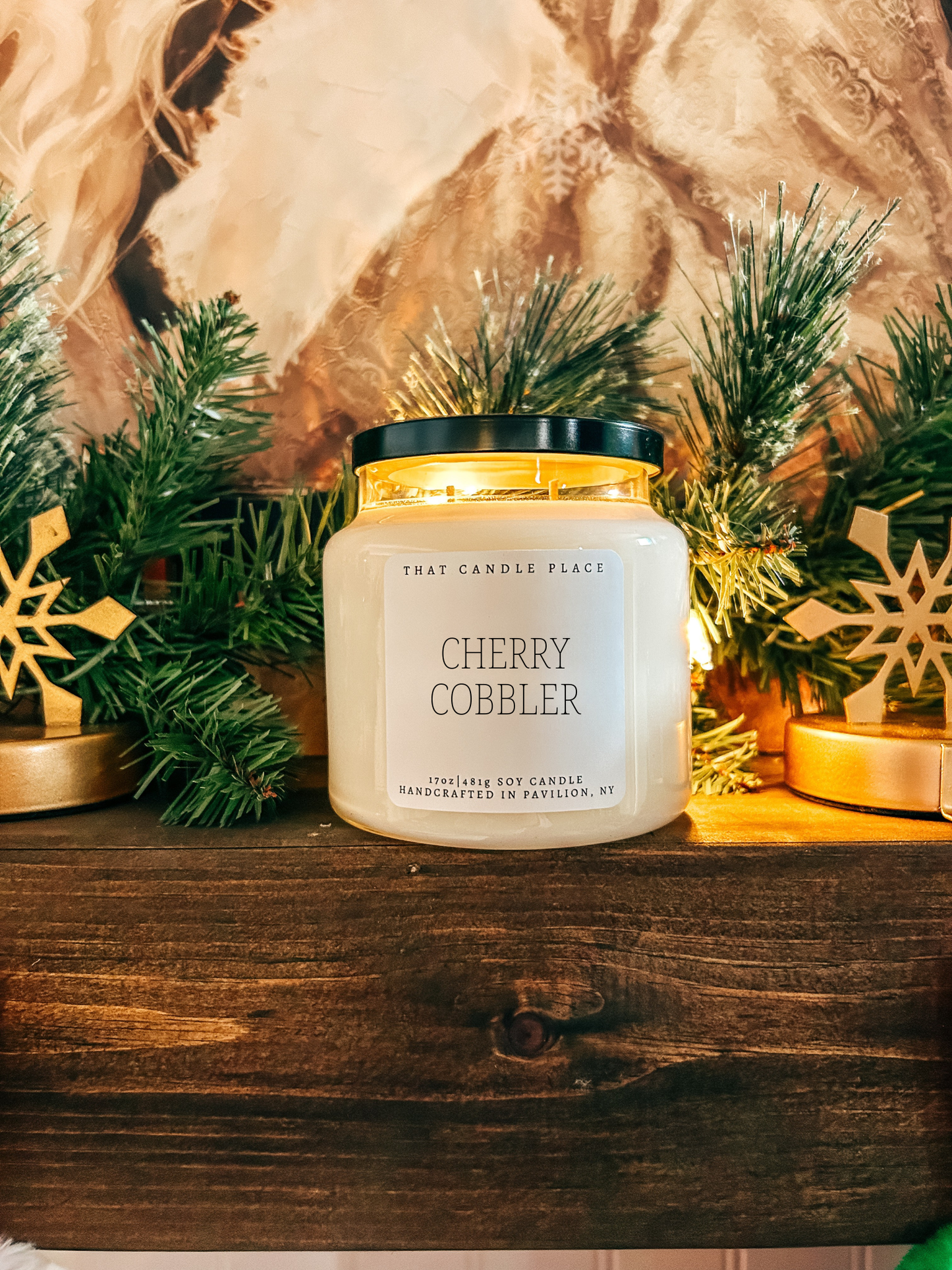 2-Wick Cherry Cobbler Soy Candle