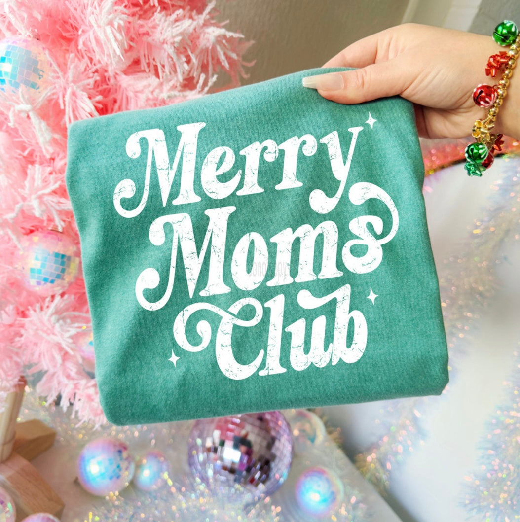 Merry Moms Club Crewneck Sweatshirt | Green