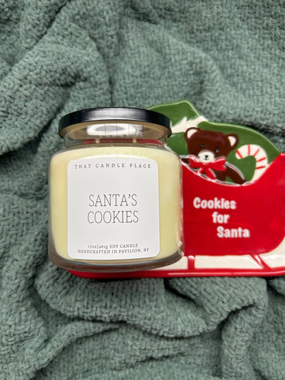 2-Wick Santa's Cookies Soy Candle